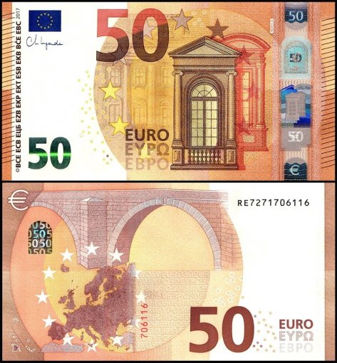 European Union - Germany 50 Euro Banknote, 2017, P-29r, UNC, Prefix R
