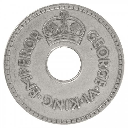 Fiji 1 Penny Coin, 1937, KM #7, VF-Very Fine, King George VI
