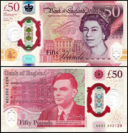 Great Britain 50 Pounds Banknote, 2020, P-397, UNC, Polymer