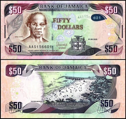 Jamaica 50 Dollars Banknote, 2020, P-94f, UNC