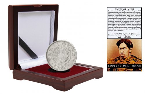 Japan: Emperor Meiji, 1 Coin Box, w/ COA