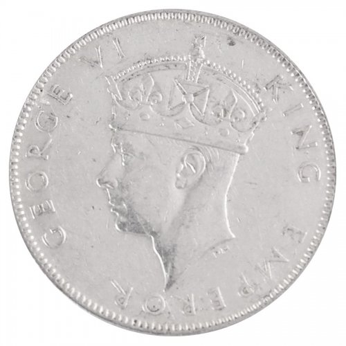 Fiji 1 Florin 11.3 g Silver Coin, 1942, KM #13a, XF - Extra Fine