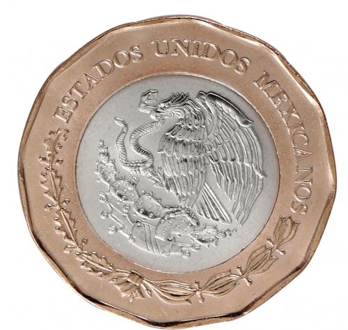 Mexico 20 Pesos Coin, 2021, KM #305469, Mint, Commemorative, Eagle, Coat of Arms