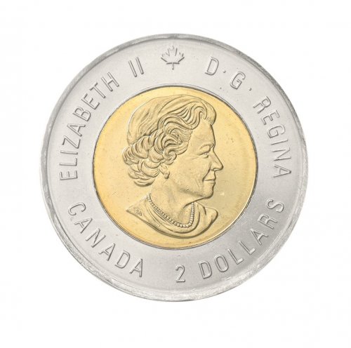 Canada 2 Dollars Coin, 2021, N #301232, Mint, Commemorative, Erlenmeyer Flask, Queen Elizabeth II
