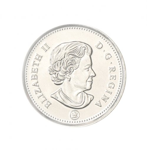 Canada 10 Cents Coin, 2021 (1921-2021), N #301234, Mint, Commemorative, Sail Boat, Queen Elizabeth II