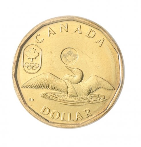 Canada 1 Dollar Coin, 2012, KM #1256, Mint, Commemorative, Queen Elizabeth II, Olympic Logo