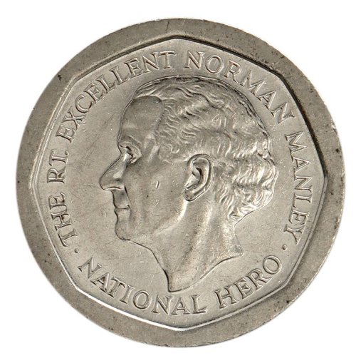 Jamaica 5 Dollars Coin, 1996, KM #163, XF-Extremely Fine, Norman