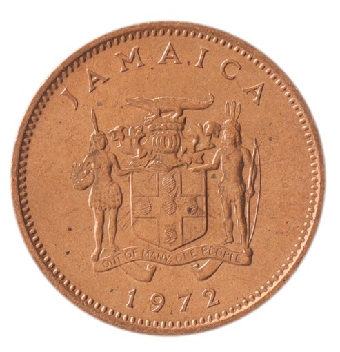 Jamaica 1 Cent Coin, 1971-1974, KM #52, XF-Extremely Fine