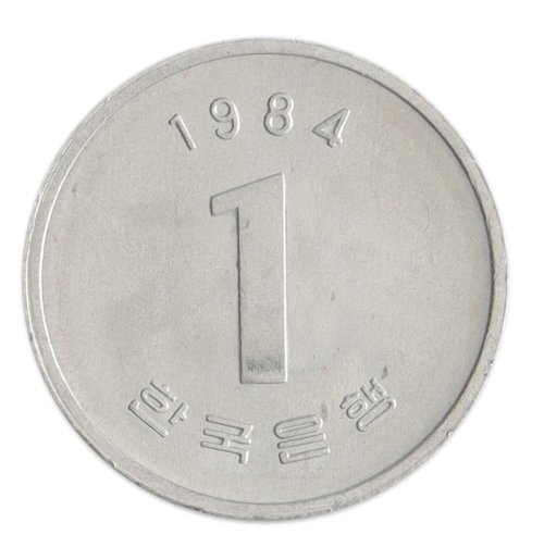 South Korea 1 Won Coin, 1983-2025, KM #31, XF-Extremely Fine, Rose