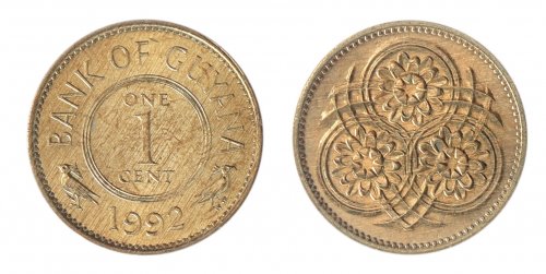 Guyana 1-25 Cents, 4 Pieces Coin Set, 1990-1992, KM #31-34, Mint