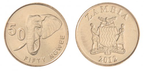Zambia 5 Ngwee - 1 Kwacha 4 Pieces Coin Set, 2012-2017, KM #205-209, Mint