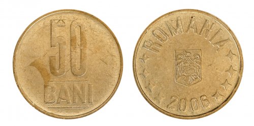Romania 1 Ban - 50 Bani 4 Pieces Coin Set, 2006, KM #189-192, Mint