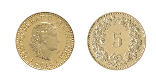 Switzerland 1 Rappen - 5 Francs, 8 Pieces Coin Set, 1879-2024, KM