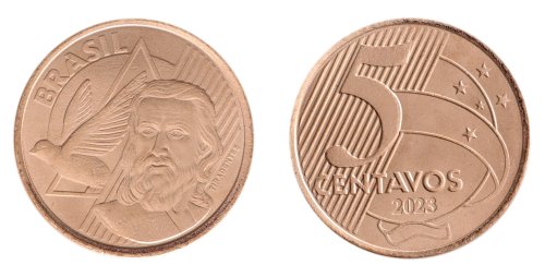 Brazil 5 Centavos - 1 Real, 5 Pieces Coin Set, 1998-2024, KM #648