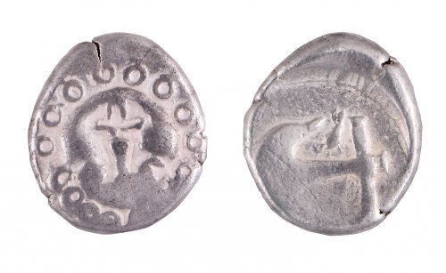 Ancient Greece: Apollonia, Silver Drachm with Medusa Portrait Box, w/ COA