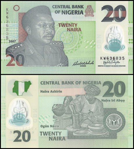 Nigeria 20 Naira Banknote, 2007, P-34c, UNC