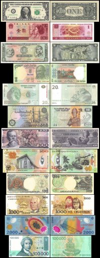 Banknote Calendar 12 Banknotes from Mixed Countries, 2019, UNC