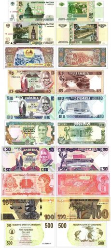 Banknote World Currency Collecting Album w/ 100 Pieces