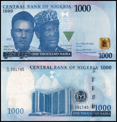 Nigeria 200-1,000 Naira 3 Pieces Banknote Set, 2022, P-47-49, UNC
