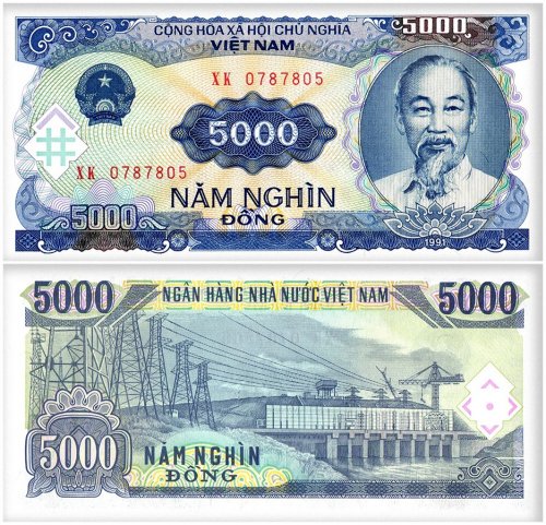 Vietnam 500-10,000 Dong 4 Pieces Banknote Set, 1988-2020, P-101-119, UNC