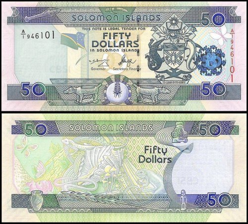 Solomon Islands 50 Dollars Banknote, 2005, P-29, UNC