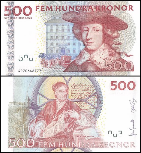 Sweden 500 Kronor Banknote, 2014, P-66c, UNC