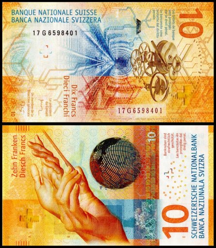 Switzerland 10 Francs Banknote, 2017, P-75d.2, UNC