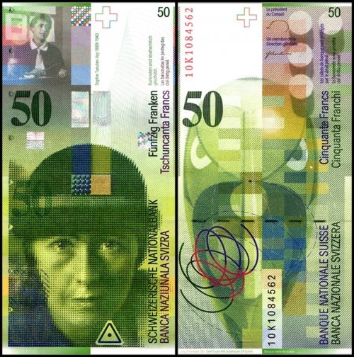 Switzerland 50 Francs Banknote, 2010, P-71d.3, UNC
