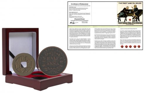 The First "War on Drugs": Great Britain, China, and the Opium War, A 2 Coin Box, w/ COA