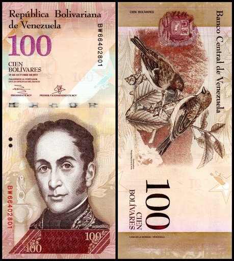 Venezuela 100 Bolivar Fuerte Banknote, 2013, P-93g, UNC