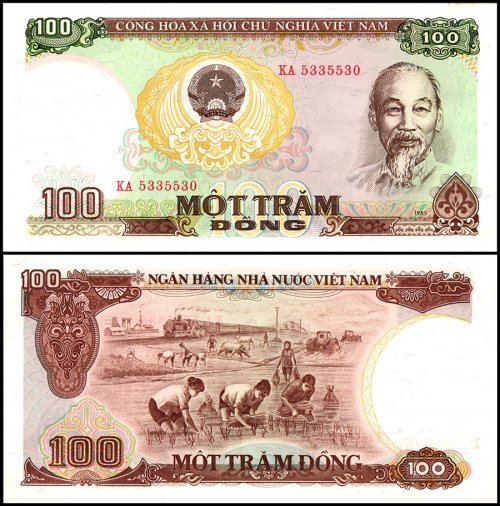 Vietnam 100 Dong Banknote, 1985, P-98, UNC