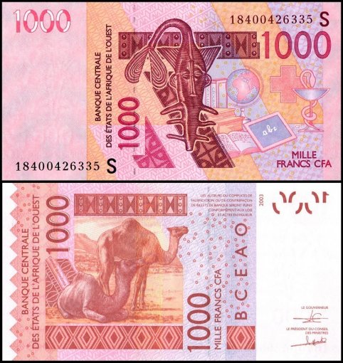 West African States - Guinea-Bissau 1,000 Francs Banknote, 2018, P-915Sr, UNC