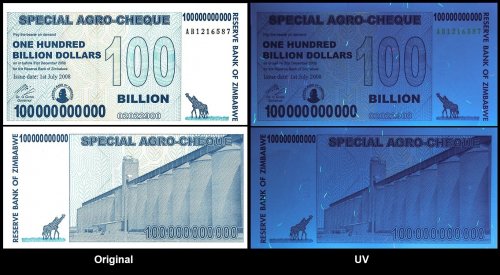 特別農業小切手 100億ドル 3枚セット 2008年発行 Zimbabwe 100 Billion Dollars Special Agro Cheque, 2008, P-64