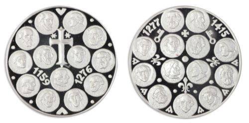 Popes-Pope in History Proof Medals, 7 Pieces Silver Coin Set, SN # 0193, Mint