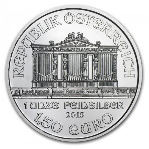 Austria 1.50 Euro 31 g, Silver Coin 2015, KM-3159, Mint, Vienna Philharmonic
