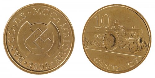 Mozambique 1 - 20 Centavos 4 Pieces - PCS Coin Set, 2006, KM # 132 - 135, Mint