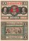 Allenstein 10-50 Pfennig 2 Pieces Notgeld Set, 1921, Mehl #13.2, UNC