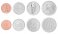 South Korea 10 - 500 Won Copper Plated/CuNi, 4 Piece Coin Set, 2016, Mint