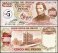 Uruguay 5 Nuevos Pesos on 5,000 Pesos Banknote, 1975 ND, P-57, UNC