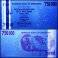 Zimbabwe 750,000 (750000) Dollars Bearer Cheque, 2007, P-52, UNC
