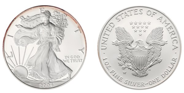1 oz 2004 American Eagle Silver Proof Coin in Box w/ COA - United