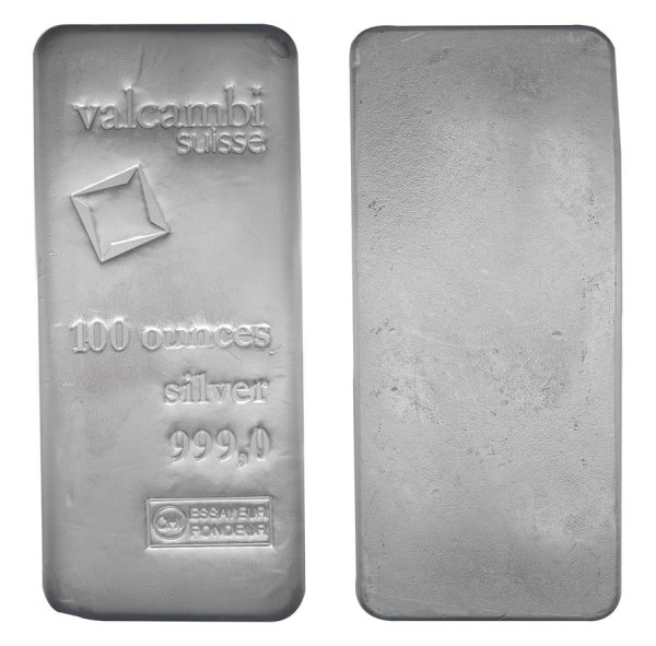 100 oz Silver Bar - Valcambi