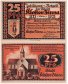Kloster Zinna 25 - 50 Pfennig 2 Pieces Notgeld Set, 1920, Mehl #708, UNC