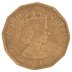 Fiji 3 Pence 6.2 g Nickel Brass Coin, 1955, KM #22, VF - Very Fine