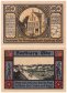 Harburg 50 Pfennig 4 Pieces Notgeld Set, 1921, Mehl # 580, UNC