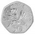 Guernsey 50 Pence Coin, 2008, KM #156, Mint, Queen Elizabeth II, Flower