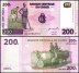 Congo Democratic Republic 200 Francs Banknote, 2000, P-95A, UNC