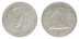 Fiji 1 Shilling Silver Coin, 1941, KM #12, Mint, King George VI, Boat