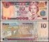 Fiji 10 Dollars Banknote, 2002, P-106, UNC, Queen Elizabeth II