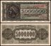 Greece 5 Million Drachmai Banknote, 1944, P-128a.2, Used